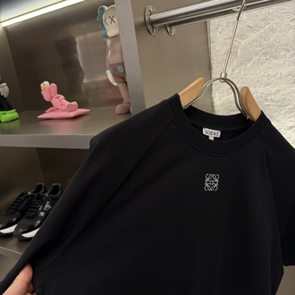 LOEWE Logo Appliquéd %100 Cotton Tshirt
