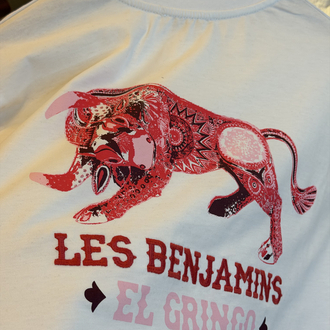 Les Benjamins Logo Appliquéd %100 Cotton Tshirt