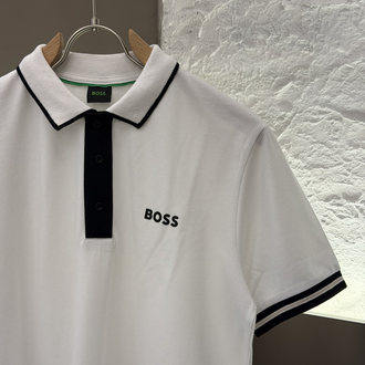 BOSS Logo Appliquéd %100 Cotton Polo Tshirt