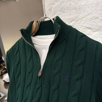 Ralph Lauren %100 Pamuk Örme Half Zip Triko