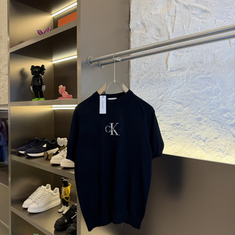 Calvin Klein Logo Appliquéd %100 Cotton Knitwear