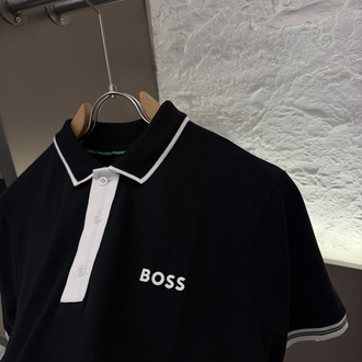 BOSS Logo Appliquéd %100 Cotton Polo Tshirt