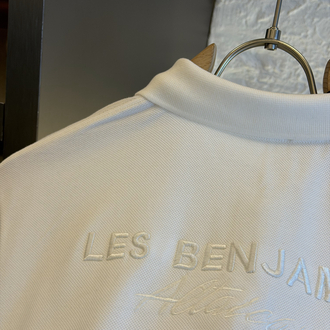 Les Benjamins Logo Appliquéd %100 Cotton Polo Tshirt
