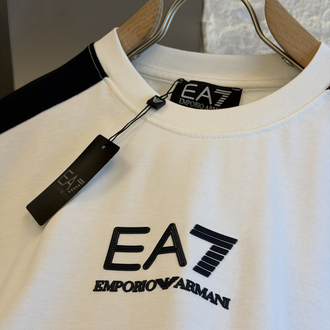 Emporio Armani Logo Appliquéd %100 Cotton Tshirt