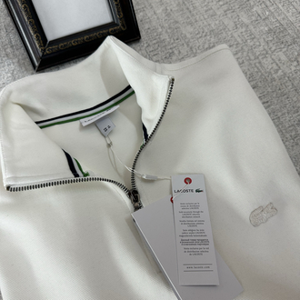 LC PREMIUM KALİTE(A) Detay Fermuar Polo Yaka Tona Ton Beyaz