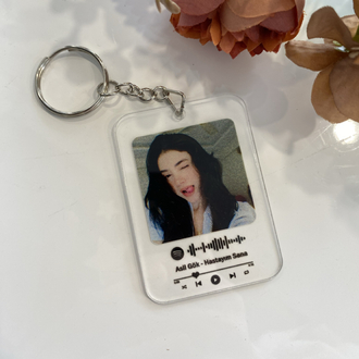 Kişiye Özel Spotify Fotoğraflı Anahtarlık