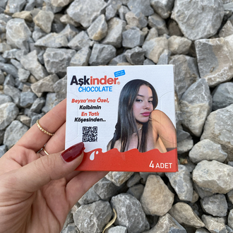 kişiselleştirilebilir QR Kodlu AşKinder 