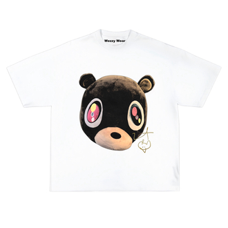 Kanye Graduation Bear Face White Tshirt
