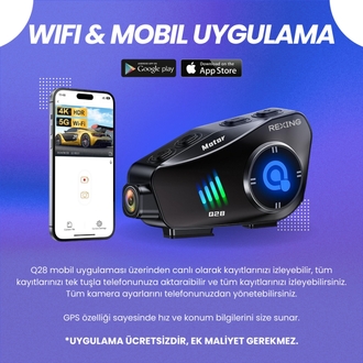 Rexing Q28 Kameralı Kask Interkom