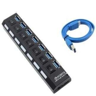 7 Port USB 3.0 Çoklayıcı On Off Anahtarlı