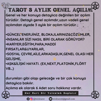 TAROT 3 AYLIK GENEL AÇILIM