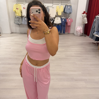 PEMBE BEYAZ İKİLİ TAKIM 
