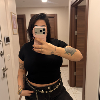 SİYAH BASİC KISA KOL BODY 