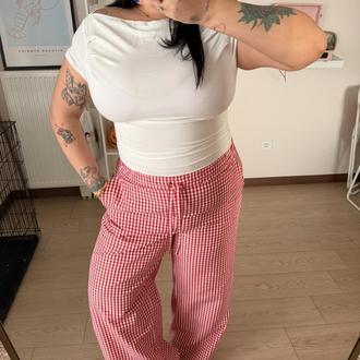 KIRMIZI CHERRY PANTOLON