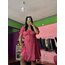 PEMBE ÇİÇEKLİ ELBİSE
