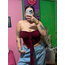 BORDO STRAPLEZ CROP