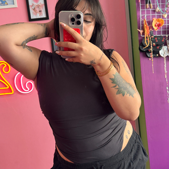 SİYAH YANI BÜZGÜLÜ  BODY 