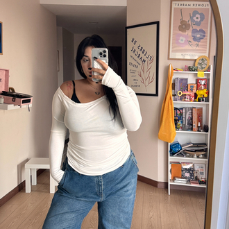 BEYAZ OMUZ DEKOLTELİ BODY 