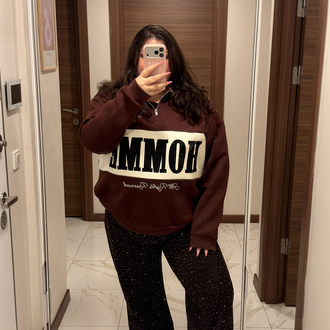 ACI KAHVE OVERSİZE SWEAT 