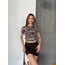Leopar Desen Basic Crop ✨