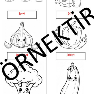 Bana Türkçe Öğret - 1 (Printable Coloring Book) -PDF-