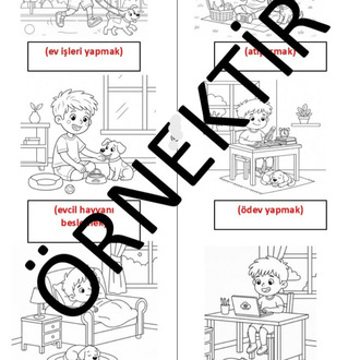 Bana Türkçe Öğret - 3 (Printable Coloring Book) -PDF-