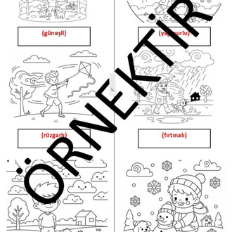 Bana Türkçe Öğret - 3 (Printable Coloring Book) -PDF-