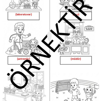 Bana Türkçe Öğret - 2 (Printable Coloring Book) -PDF-
