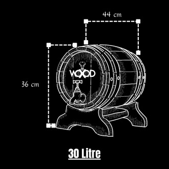 30 Litre Avrupa Meşe Fıçı