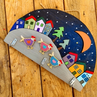 Organik Miyuki Boncuk Gezen Tavuk Broş