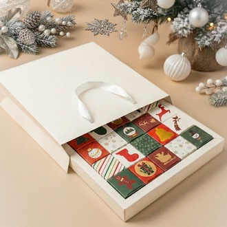 Boş Advent Calendar Kutusu - 24'lü Yılbaşı Hediye Seti - Kendin Yap Advent Calender