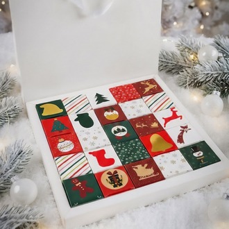 Boş Advent Calendar Kutusu - 24'lü Yılbaşı Hediye Seti - Kendin Yap Advent Calender