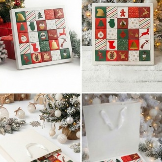 Boş Advent Calendar Kutusu - 24'lü Yılbaşı Hediye Seti - Kendin Yap Advent Calender