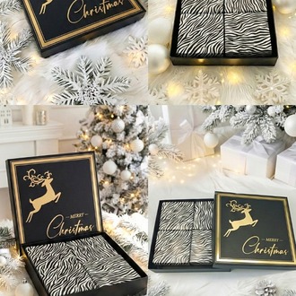 4'lü Boş Advent Calendar - Yılbaşı Temalı Konsept Hediye Kutusu - Sevgiliye Hediye (Boş Kutu)