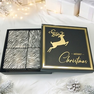 4'lü Boş Advent Calendar - Yılbaşı Temalı Konsept Hediye Kutusu - Sevgiliye Hediye (Boş Kutu)