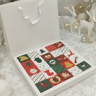 Boş Advent Calendar Kutusu - 24'lü Yılbaşı Hediye Seti - Kendin Yap Advent Calender