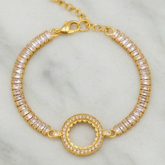 Çeyrekli Bileklik Taşlı Çeyrek Altın Bileklik Su Yolu bileklik Pırlanta Görünümlü