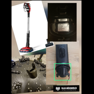 Philips XC7043 Süpürge Başlık–Hortum Arası Braket (3D Baskı – Uyumlu Parça)