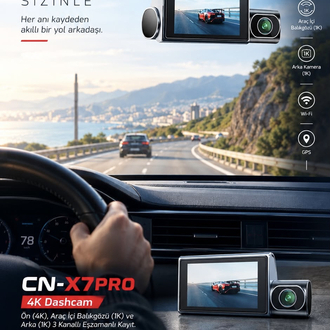 Cenova CN-X7PRO 3” Araç İçi 4K Kamera