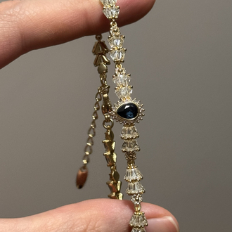 Sapphire bileklik / xuping (14kgoldrenk)
