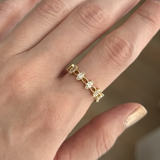 Mini markiz taşlı yüzük / xuping (14kgoldrenk)