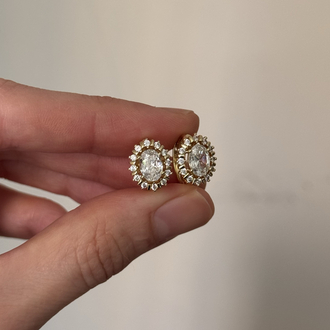 Taşlı halka küpe /xuping (14kgoldrenk)