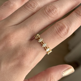 Mini markiz taşlı yüzük / xuping (14kgoldrenk)