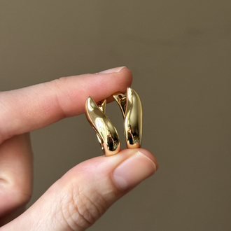 Asimetrik halka küpe / xuping (14kgoldrenk)