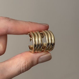 Üçlü görünüm küpe / xuping (14kgoldrenk)