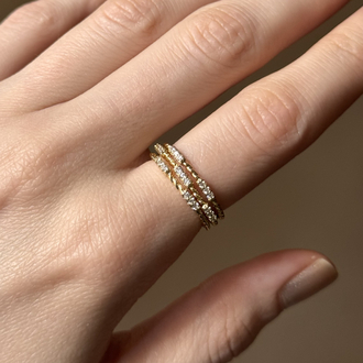 Minik taşlı yüzük / xuping (14kgoldrenk)