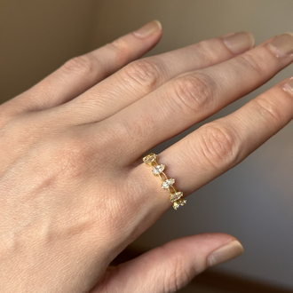 Mini markiz taşlı yüzük / xuping (14kgoldrenk)