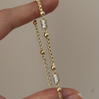 Silindir taşlı bileklik / VIP-CM (14kgoldrenk)