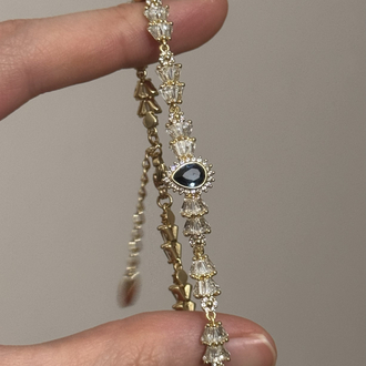 Sapphire bileklik / xuping (14kgoldrenk)