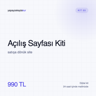 Kit 03 · Açılış Sayfası Kiti — satışa dönük site